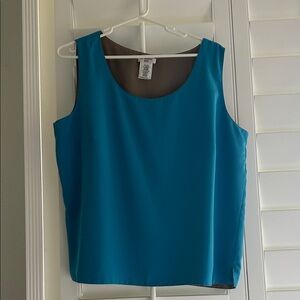 Liz Baker Teal Sleeveless Blouse